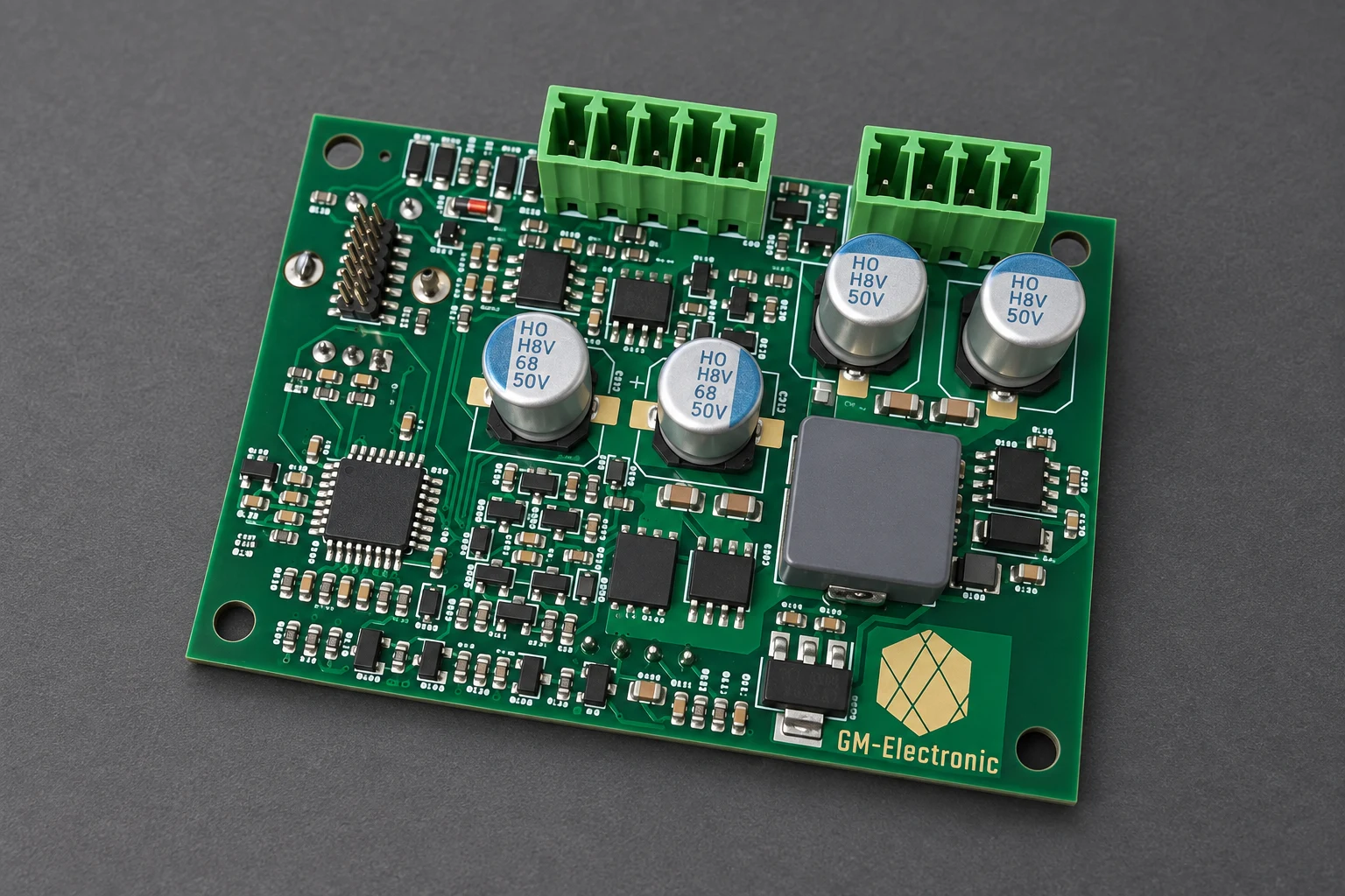 GM-Elektronikprojekt mit Mikrocontroller und Leistungsstufe – bildlich aufbereitet